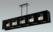 Semi-flush ceiling lamp Paris 05 Black