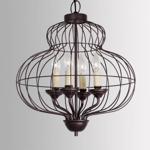 Полилей кафез с четири лампи